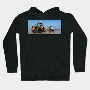Tractors on the beach Hoodie